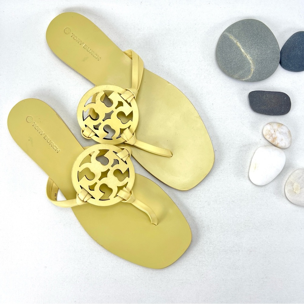 Tory Burch Miller Square-Toe Thong Sandals - Picture 2 of 12
